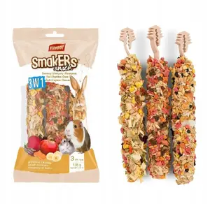 Vitapol Smakers 3в1 лакомство для грызунов и кроликов, 3 вкуса, 135 г в фольге, дисплей 6 шт.