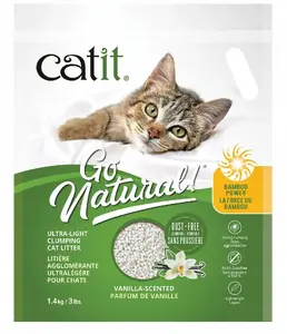 Clumping Cat Litter Catit Go Natural Ultra-light 1.4 kg — vanilla-scented bamboo-based deodorizing litter