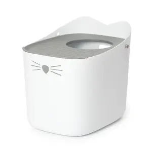 Top-entry litter box Catit 44081 for cats and small dogs — Grey/White, 410×520×475 mm