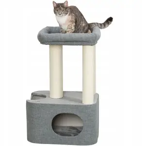 Cat scratching post Trixie Viviana standing, blue/gray, 86 cm