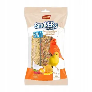 Vitapol Smakers 3in1 для канарейки в фольге (яичный/медовый/фруктовый) 85 г — упаковка 6 шт.
