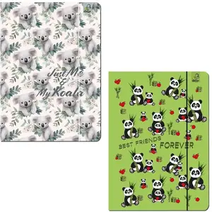 Folder A4 with elastic Bee-bee BFF misie — A4 document folder with closure