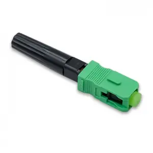 Optiskā spraudņa SC/APC DIGITUS Qoltec 54498 — vienmodis 0.9 mm, iepakojumā 10 gab., melns/zaļš