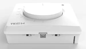 Проводной комнатный двухпозиционный терморегулятор Engo T-P1.1z, 230V, с поворотной ручкой (без дисплея), белый