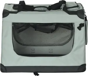 Foldable Pet Transport Bag Rebel Transporter S 50×34×36 cm, grey (Rebel)