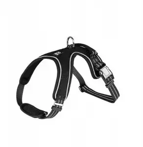 Harness for dog Barry King BK-15849, black reflective, size S, neck pad, neck 38–49 cm / chest 41–63 cm