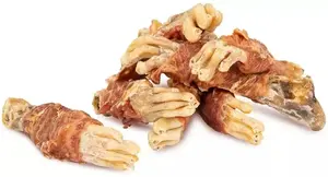 Suns našķis hau & miau Puzzo Snack — trusēnu ķepas apviļātas pīlē, 1 kg