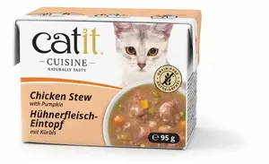 Влажный корм для кошек Catit 42144, курица и тыква, для взрослых, 95 г, без злаков, без сои