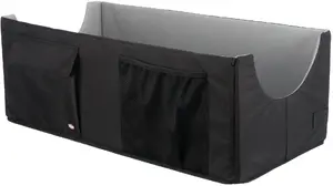 Dog car seat/boot cover Trixie 13178 — polyester car seat belt, 80×28×39 cm, black/grey