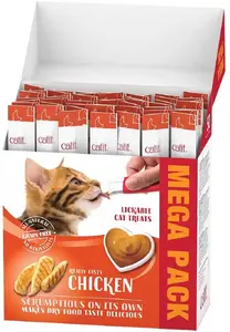 Влажное лакомство для кошек Catit Creamy Megapack 50 x 10 г — курица, порционные пакетики