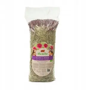 Hay with Rose Petals 800 g, vitapol Vita Herbal Siano — small pet hay for rabbits, guinea pigs