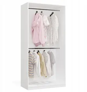 Wardrobe Hurtownia-Mebli OPENO 2W White — 2-door closet, freestanding bedroom storage
