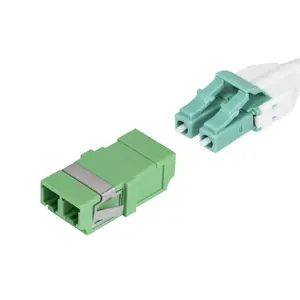 StarTech DUPLEXLCAPCNOF LC to LC Coupler 10 Pack OS2 Single Mode SC Footprint LC Fiber Optic Coupler without Flange LC/APC Duplex Adapter Green