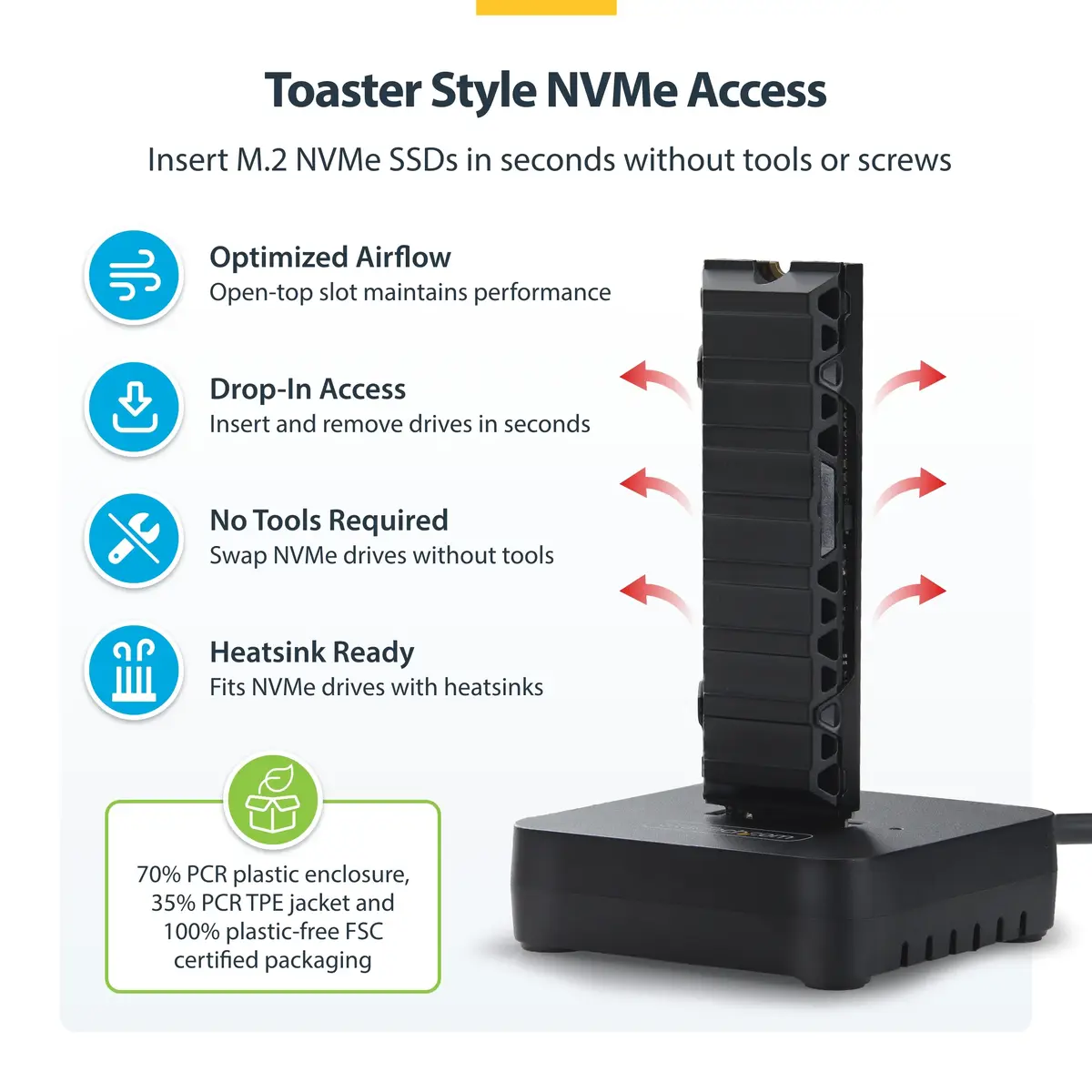 StarTech M.2 NVMe doka adapteris USB-C/USB-A 10Gbps Photo 4