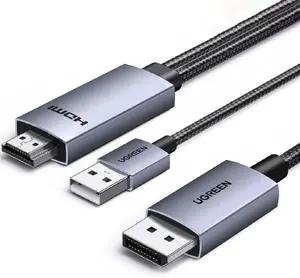 UGREEN DisplayPort to HDMI cable HD169, 4K 60Hz, 2 m, black