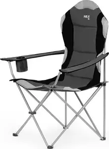 Triton NC3080 тёмно‑серое складное туристическое кресло Nils Camp — портативное кресло для кемпинга, компактное