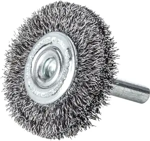 Wire cup brush MILWAUKEE S6 50x11 mm, knotted steel bristles, shaft-mounted