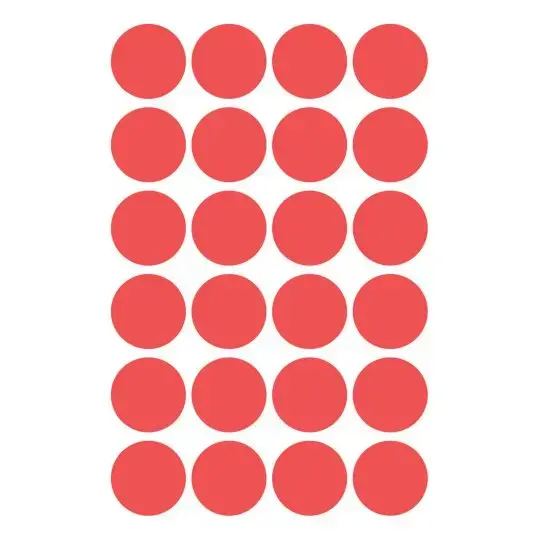 Avery 3595 red circle labels 1.8 cm, 96 pcs Photo 2