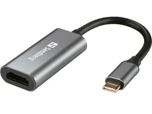 Sandberg USB-C to HDMI Link Adapter with 4K at 60 Hz resolution, USB Type-C Male and HDMI Female connectors, and RoHS compliance