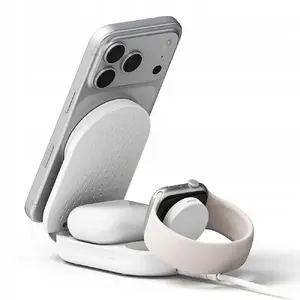 Wireless Folding Charger Ringke QI2.2 25W 3-in-1 Magnetic MagSafe — White