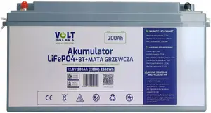 Battery Volt LiFePO4 12.8V 200Ah (200A) with BMS and Bluetooth, model 6AKLI20M20