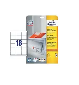 Pašlīmējošas uzlīmes Avery Zweckform 6171 baltas 64 x 45 mm, 450 gab., A4 formāts