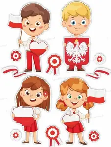Holiday decorations LearnHow — patriotic large children set, 12 pieces