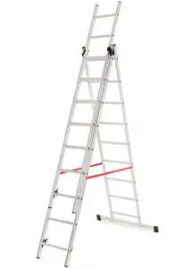 Alumīnija pārvēršamā kāpne AWTools BASIC 3x10 pakāpieni, slodze 150 kg
