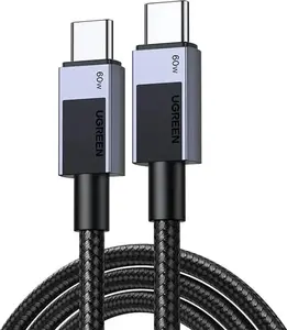 USB-C to USB-C cable UGREEN 0.5 m, model 55764, black-gray