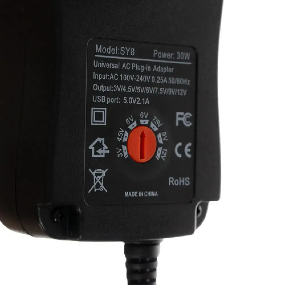 IZOXIS 30W универсальный регулируемый блок питания 3–12В Photo 4