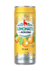 Dzēriens Borjomi Limonati bumbieru garšā bundžā 0,33 l (depozīts)