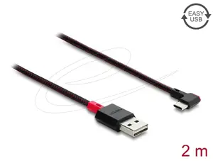 USB cable DELOCK 81547 USB 2.0 USB A to USB C, 2 m, red/black