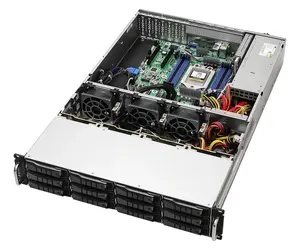 Server barebone ASRock 2U12L2S-SIENA (2U) — AMD SoC, Socket SP6, 12×3.5" + 2×2.5" bays, 800W PSU, DDR5 up to 96GB