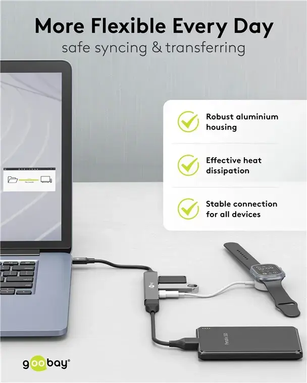 USB‑хаб GOOBAY 74457 — USB‑C на 4× USB Photo 2