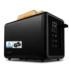Toaster MEDION Life MD12102, 2-slice, 850 W, stainless steel housing, lift function, crumb tray, defrost, integrated bun rack, black
