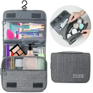 Kosmētikas ceļojuma soma Riff RF-COSM-BAG, 40×23 cm, pelēka