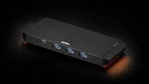 USB 3.2 Gen1 2x4 dalīšanas slēdzis ATEN US5324 ar Host A + C un 4 ierīču portiem