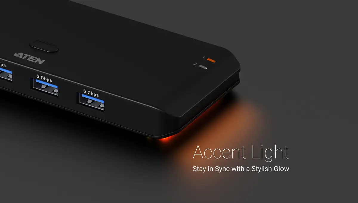 ATEN US5324 USB 3.2 Gen1 2x4 slēdzis Photo 4