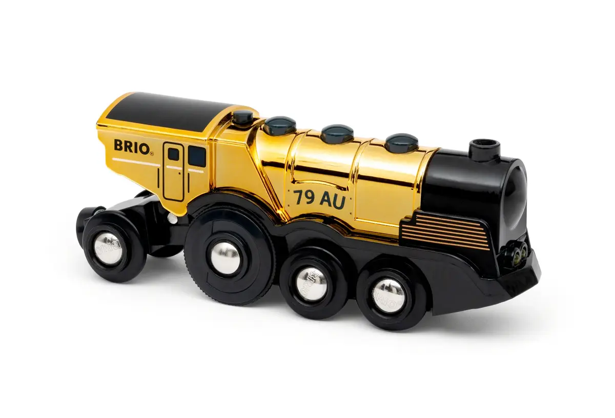 Ravensburger BRIO Goldene — батарейный паровоз с светом и звуком Photo 5