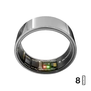 Smart ring Ultrahuman Ring AIR — sleep & fitness tracker, silver, size 8, up to 6 days battery, LiPo 24 mAh