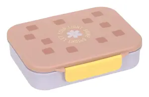 Lunch container Lässig Pattern Party 1.2 L — polypropylene with silicone seal, lilac/rose