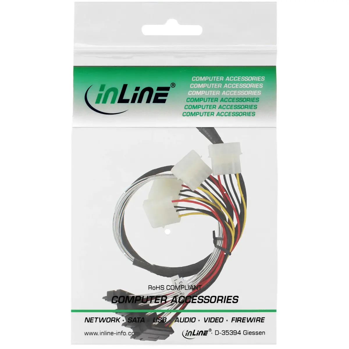 Intos Mini SAS SFF-8087 → 4× SFF-8482, 0,75 м Photo 2
