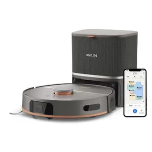 Robot vacuum Philips XU5100/10, dust bag 0.26 L, Li-Ion 4800 mAh, 200 min runtime, 98 mm height