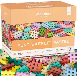 Конструктор Marioinex Mini Waffle 400 деталей пастельный — набор для сборки