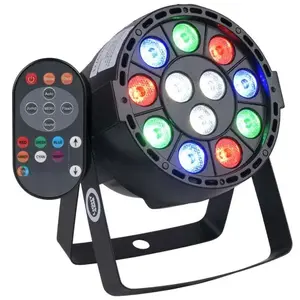 Par LED RGBW Light4Me P12 LED PAR RGBW ar tālvadību — kompakts skatuves PAR gaismeklis