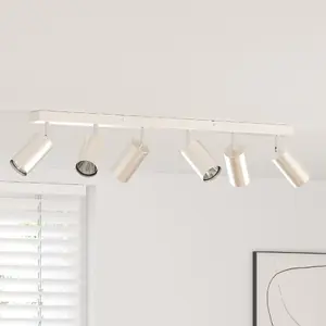 Ceiling Spotlight VidaXL 6-way adjustable brushed nickel GU10