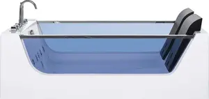 Bathtub Beliani CURACAO 180 x 120 cm with LED and Hydromassage, white