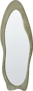 Wall mirror Beliani REIGNY 57 x 160 cm green velvet frame