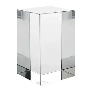 Glass Block xTool K9 50×50×80 mm — optical-grade glass block for engraving and testing