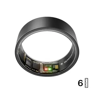 Smart ring activity tracker Ultrahuman Ring AIR – Sleep & fitness tracker, Grey, Size 6, up to 6 days battery